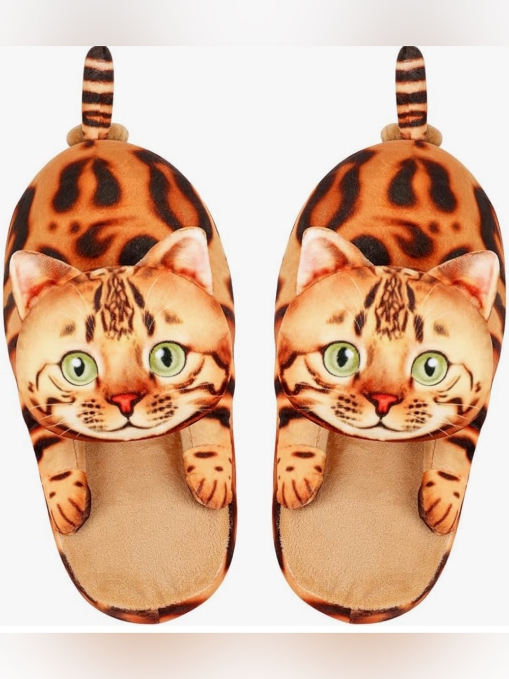 Openhahaha Bengal Cat Slippers NWT